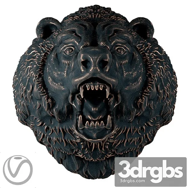 The Head Of A Bear 3D Model Free