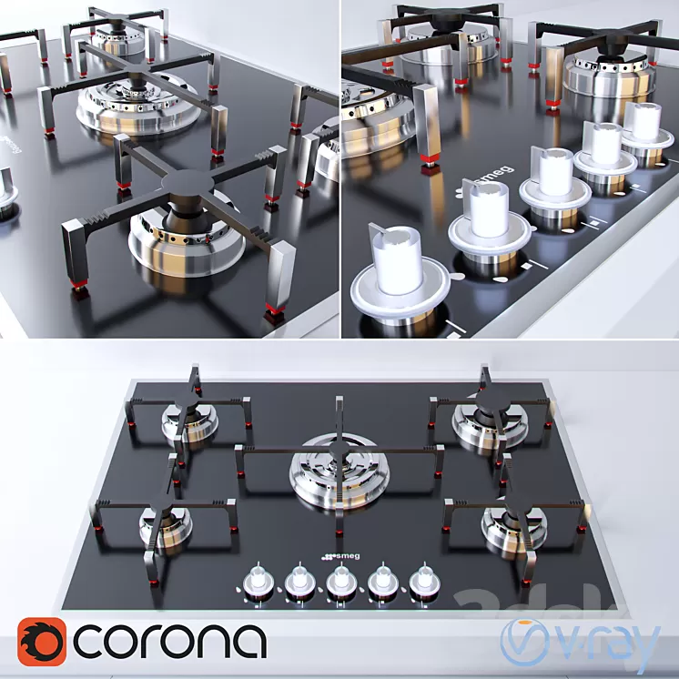 The hob SMEG PVN750 3D Model