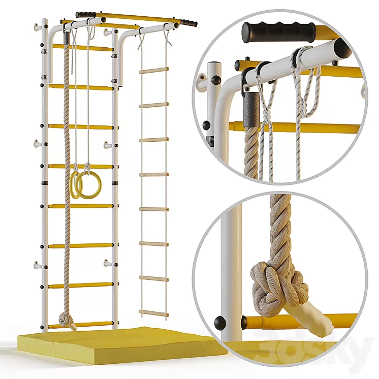 The horizontal bar is wall 3D Model