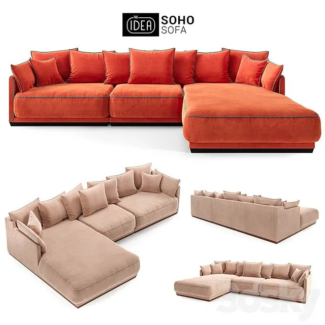 The IDEA Modular Sofa SOHO (item 801-805-812) 3D Model