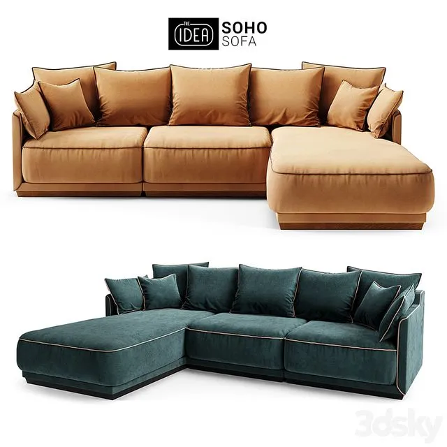 The IDEA Modular Sofa SOHO (item 803-805-804) 3D Model
