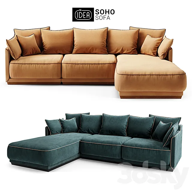 The IDEA Modular Sofa SOHO (item 803-805-814) 3D Model