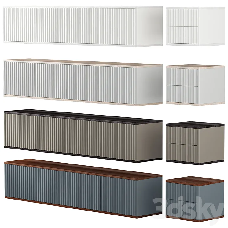 The Idea VR hanging bedside table set 3D Model Free