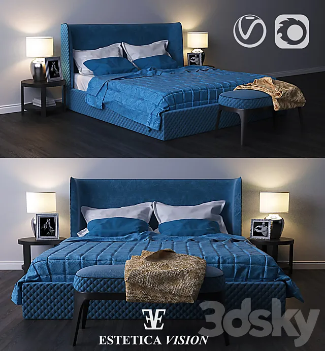 The MARSEILE bed from ESTETICA VISION 3D Model