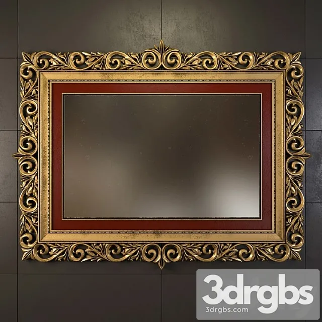 The mirror in carved frame 3D Model Free
