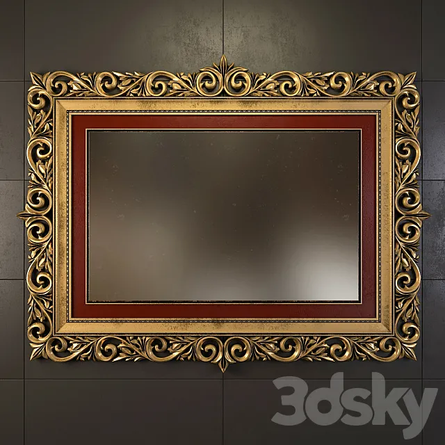 The mirror in carved frame Free Download