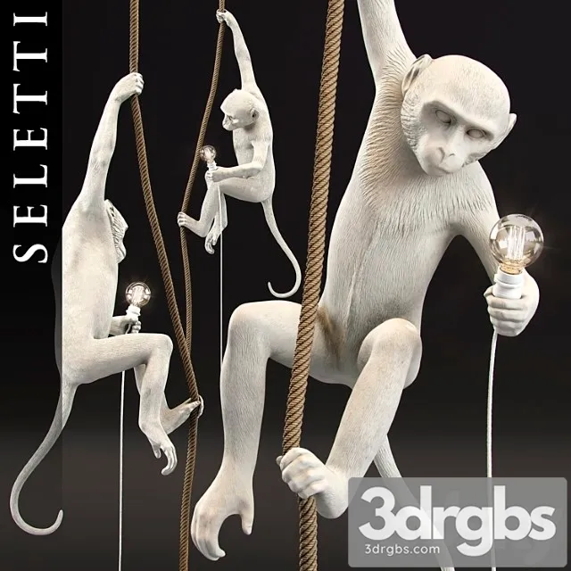 The Monkey Lamp Ceiling Version by Seletti 3D Model Free