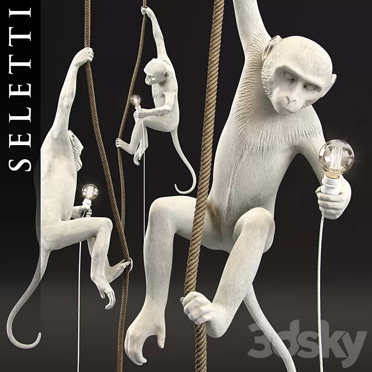 The Monkey Lamp Ceiling Version by Seletti 3D Model