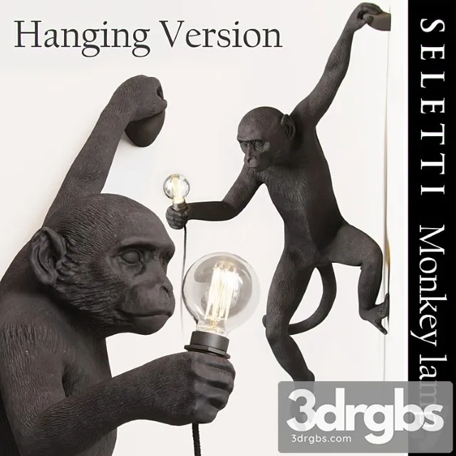 The monkey lamp hanging version 3D Model Free