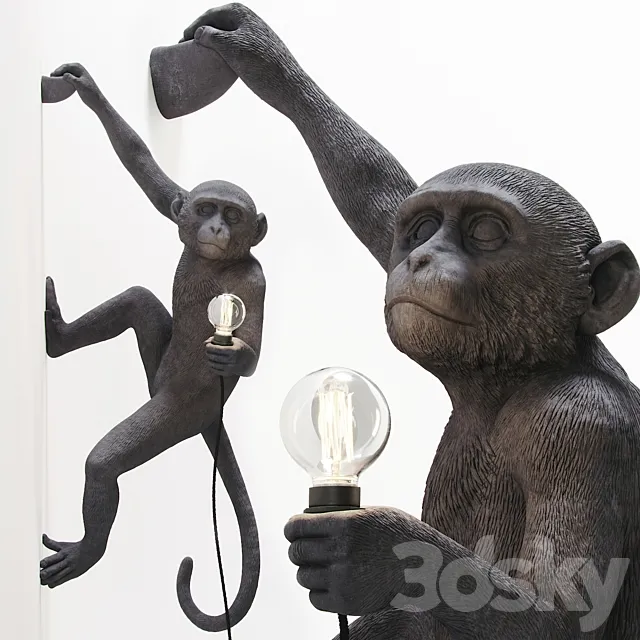 The Monkey Lamp Hanging Version Right 3DModel