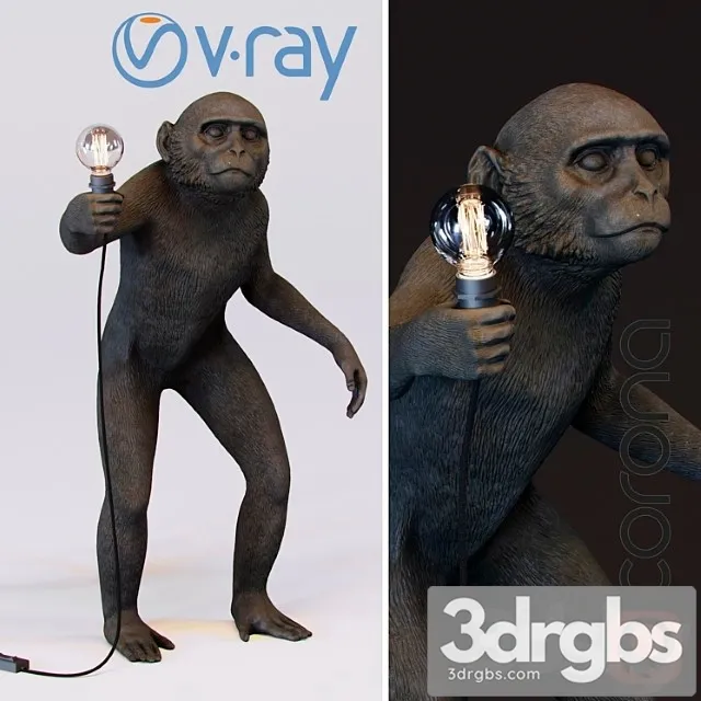 The Monkey Lamp Standing Version 1 3D Model Free