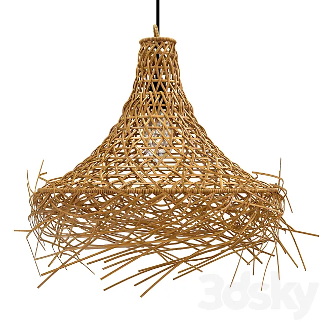The Mykonos Pendant Natural Lamp 3D Model
