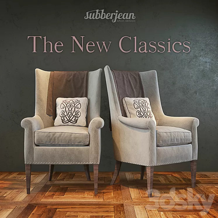 The New Classics Armchair (4 materials) 3D Model