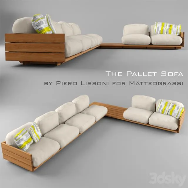 The Pallet Sofa by Piero Lissoni for Matteograssi 3D Model