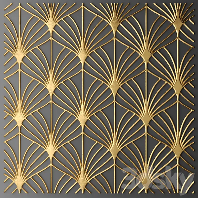 The panel grille. 3D Model