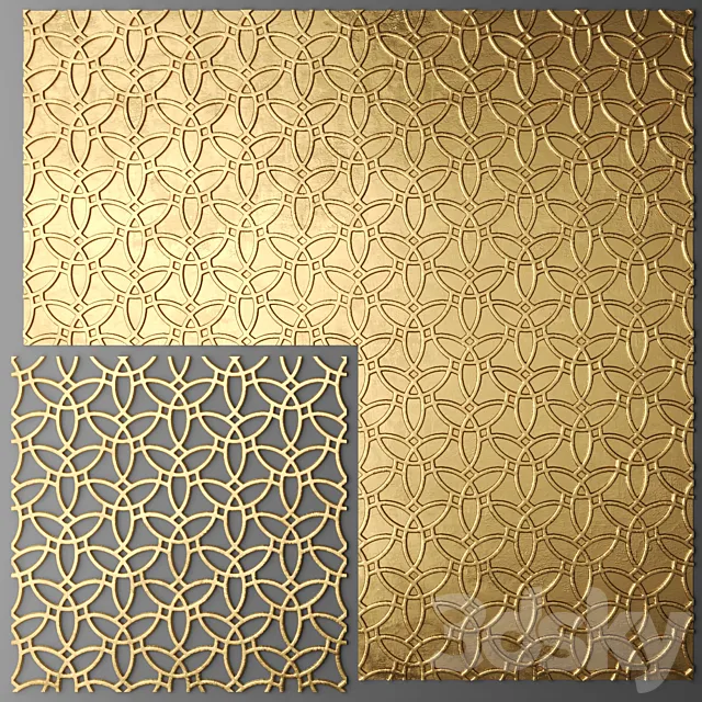 The panel grille. 3D Model