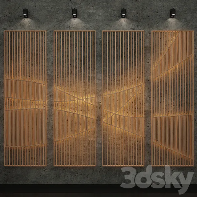 The panel on the wall 3D Model