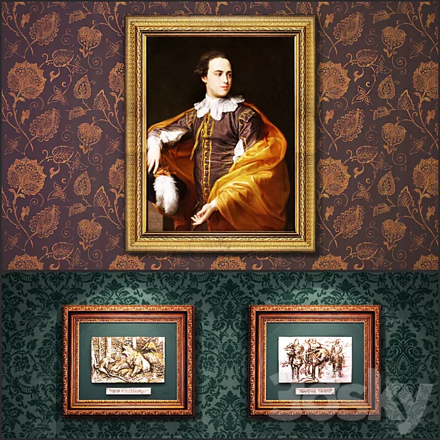 The picture in a frame (a collection of 4) 3DModel