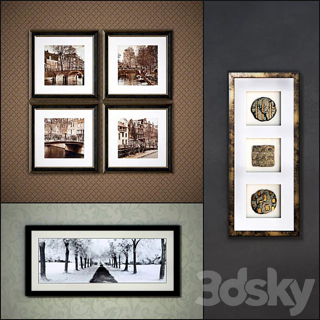 The picture in a frame (a collection of 6) 3D Model