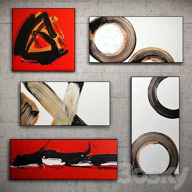 The picture in the frame: 10 piece (Collection 40) Abstract 3DModel
