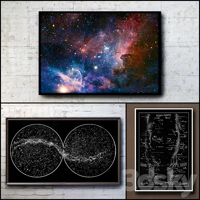 The picture in the frame. 102. Space Collection 3DModel