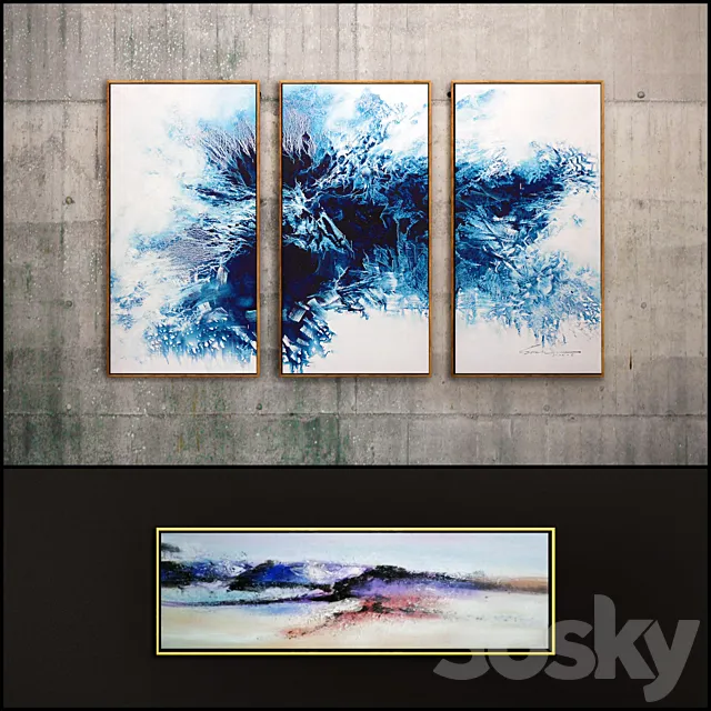 The picture in the frame: 12 Pieces (Collection 30) Abstract Free Download