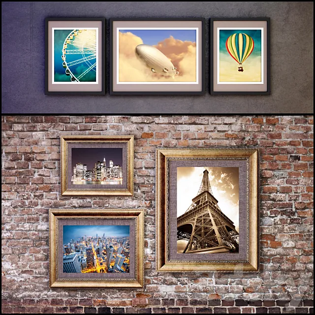 The picture in the frame: 15 piece (Collection 1) 3D Model