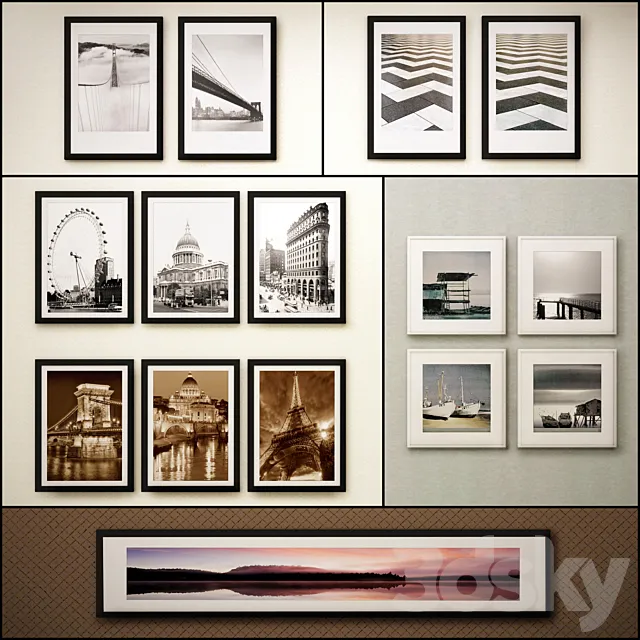 The picture in the frame: 20 piece (Collection 39) Picture Frame 3DModel