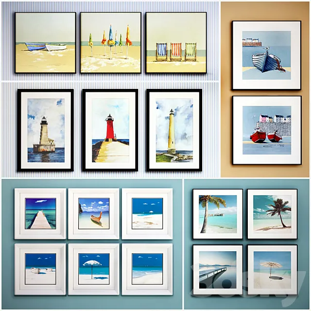 The picture in the frame: 20 piece (Collection 49) Sea theme Free Download