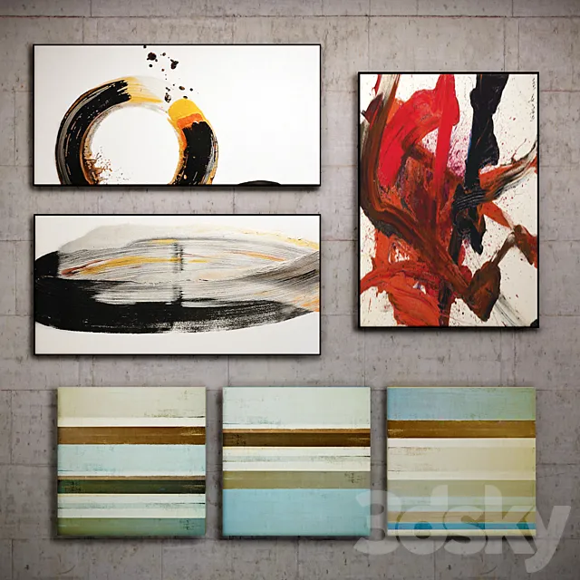 The picture in the frame: a collection of 43. Abstract 3DModel