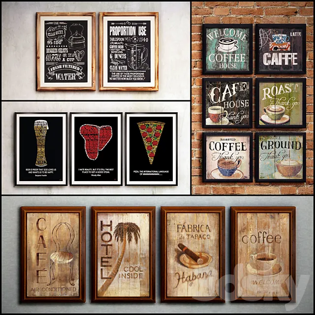 The picture in the frame: a collection of 48 Bar topic 3DModel