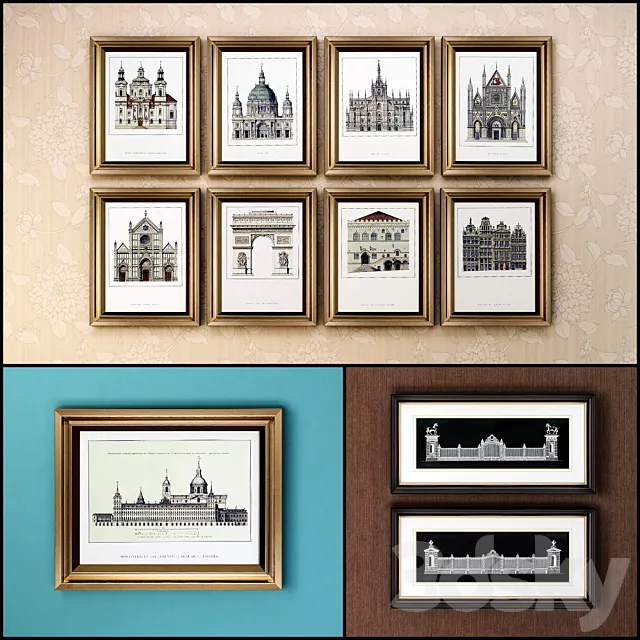 The picture in the frame (a collection of 75) Architecture 3DModel