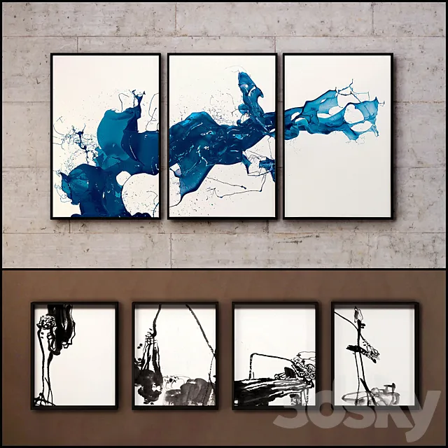 The picture in the frame: a collection of 84. Abstract 3DModel