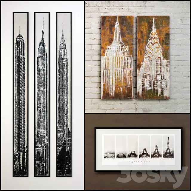 The picture in the frame (a collection of 88) Architecture 3DModel
