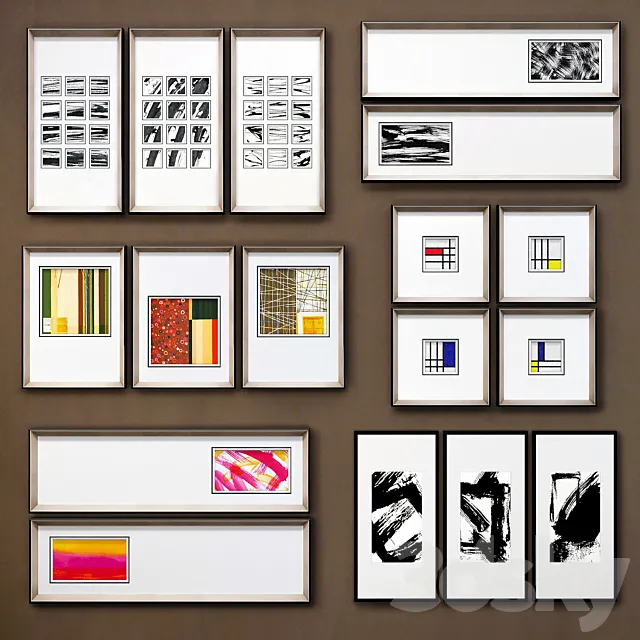 The picture in the frame. Collection 100 3DModel