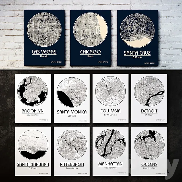 The picture in the frame. Collection 114 3D Model