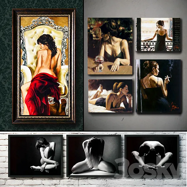 The picture in the frame. Collection 125 3D Model