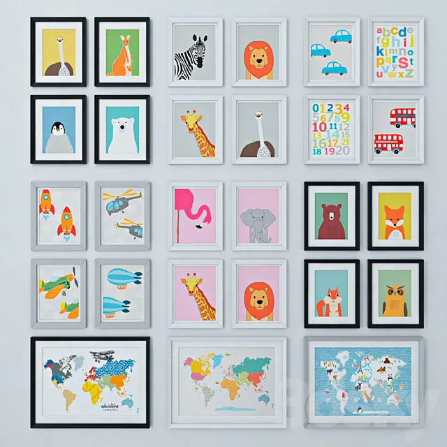 The pictures in the nursery 3DModel