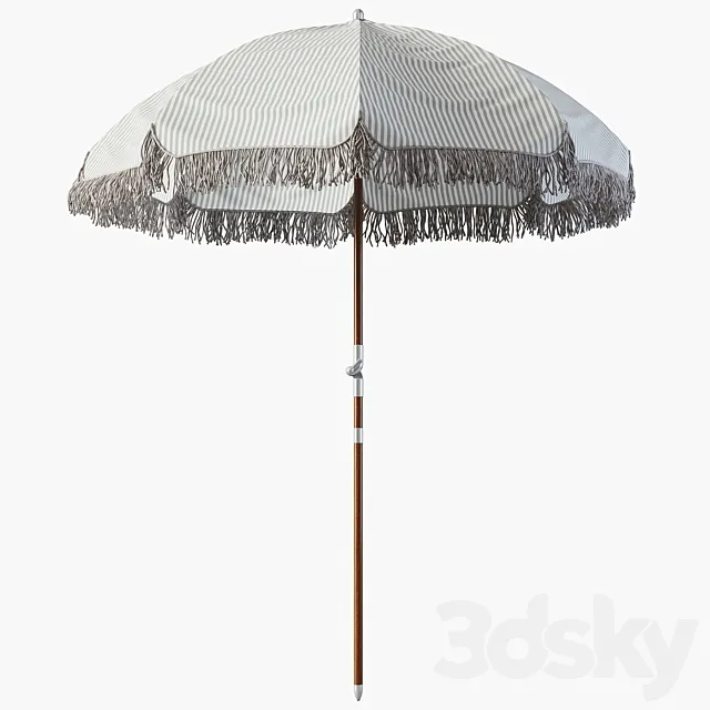 The Premium Beach Umbrella 3D Model