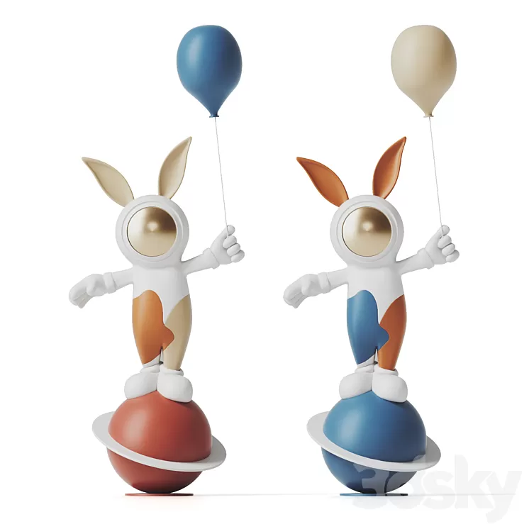 The rabbit sculpture 3D Model Free
