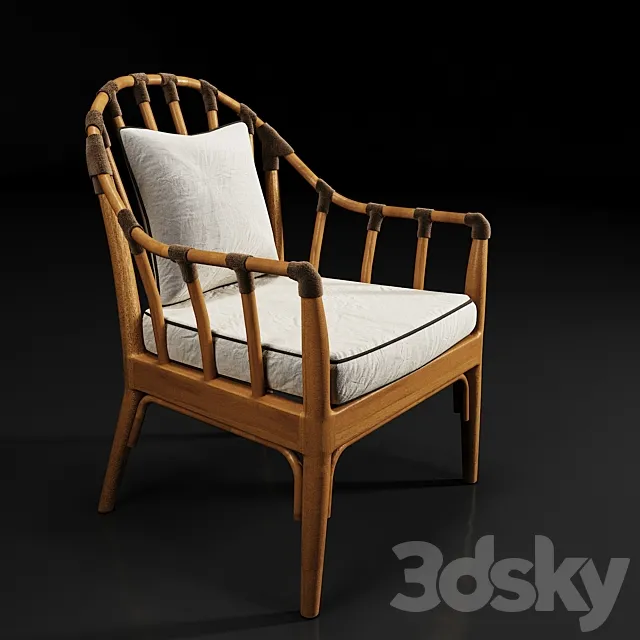 The rattan armchair 3D Model