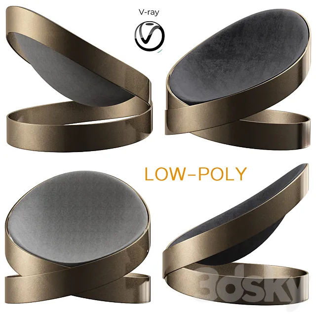 The Relax Lounge Chair by Kamil Kurka (low poly) 3DModel