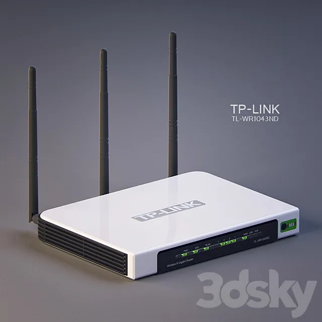 The router TP-LINK 3D Model