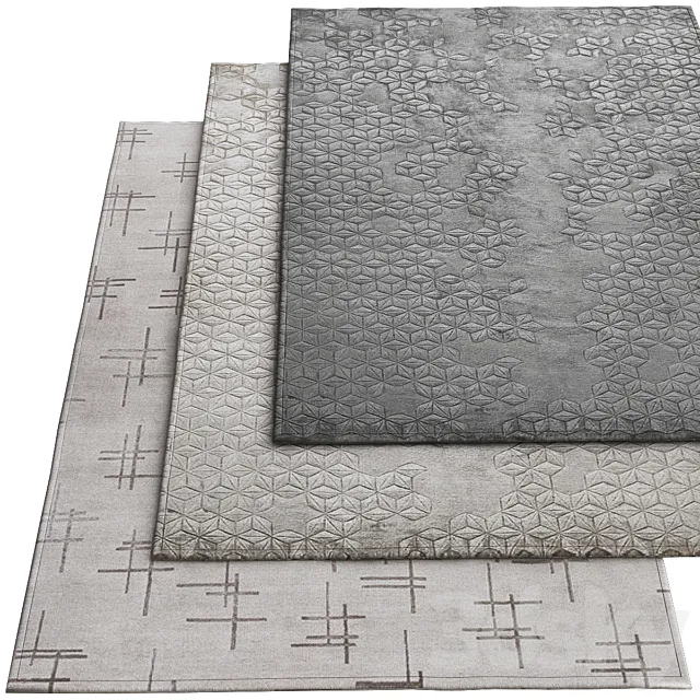 The rugs company Star Silk Charcoal 3D Model