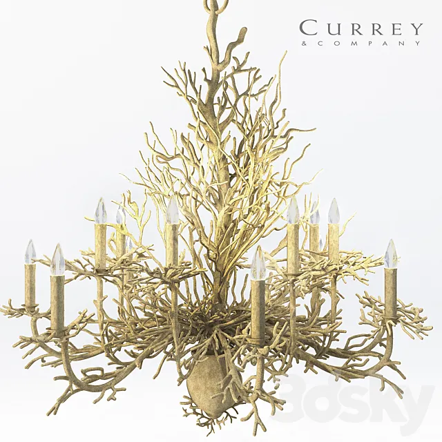 The Seaward Chandelier Lighting from Currey and Company 3D Model