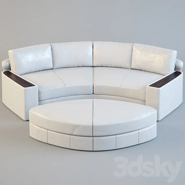 The semi-circular sofa PD-01 3DModel