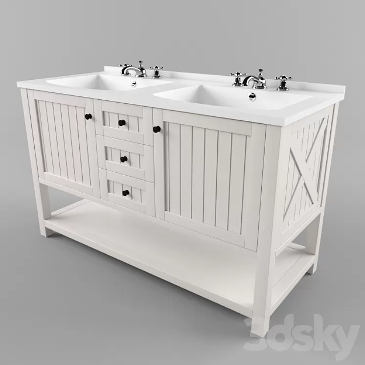 The sink in the style of the country 3D Model