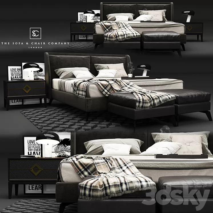 The Sofa and Chair Company - Enzo Bed 3D Model
