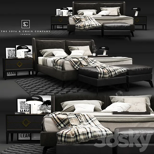 The Sofa and Chair Company - Enzo Bed 3DModel