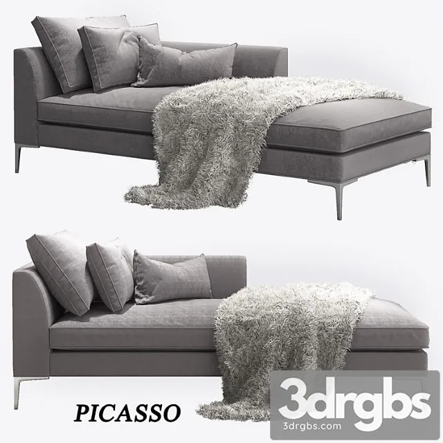 The Sofa and Chair Company Picasso Chaise Lounge 3D Model Free
